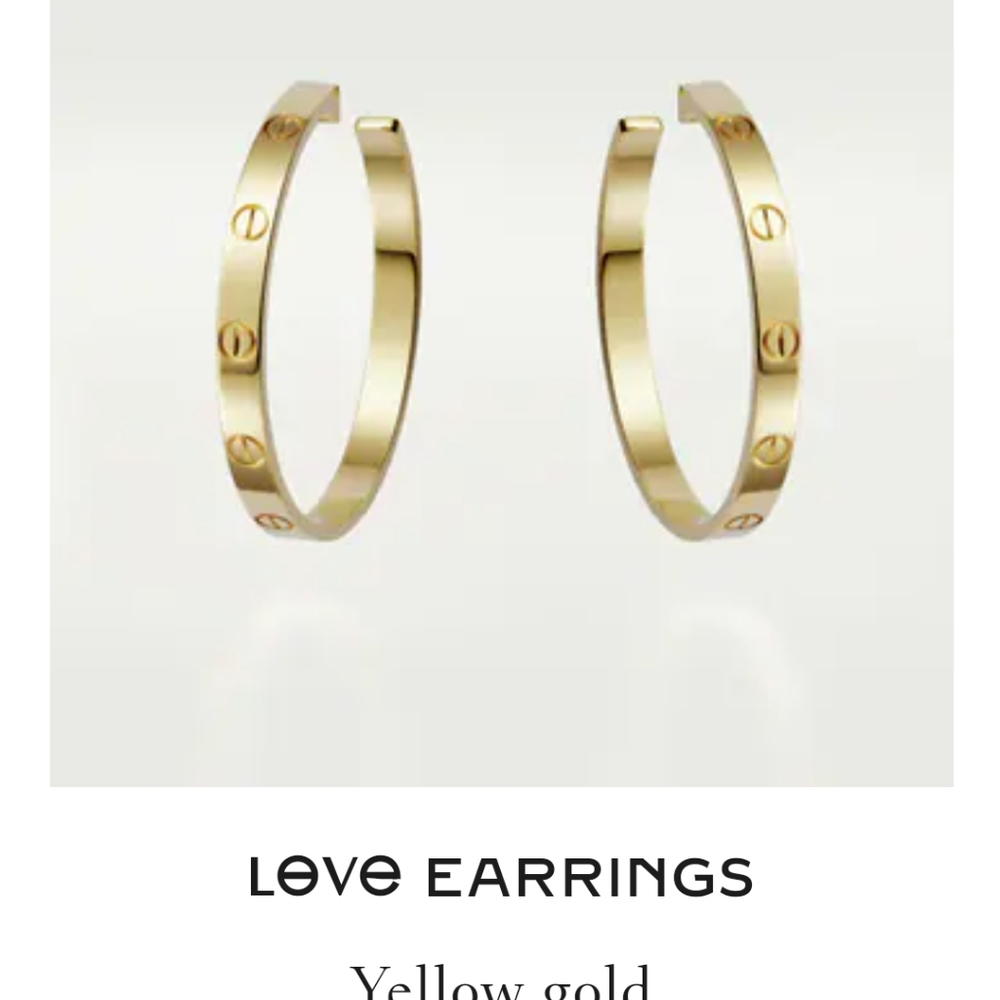 CARTIER 18k GOLD LOVE HOOPS LARGE